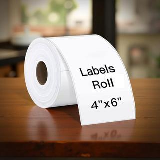 100x150 mm (4x6") Shipping Barcode Paper Label Sticker (White)