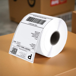 100x150 mm (4x6") Shipping Barcode Paper Label Sticker (White)