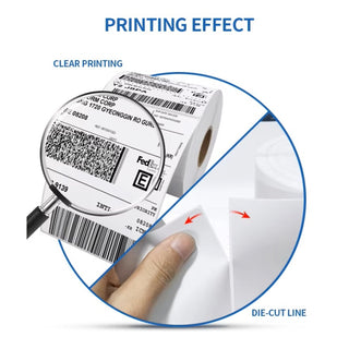 100x150 mm (4x6") Shipping Barcode Paper Label Sticker (White)