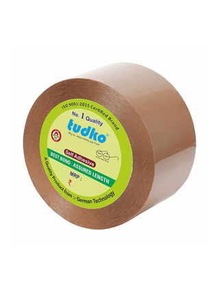 tudko 2 inch * 65 meter self adhesive brown bopp tape (Pack of 1)
